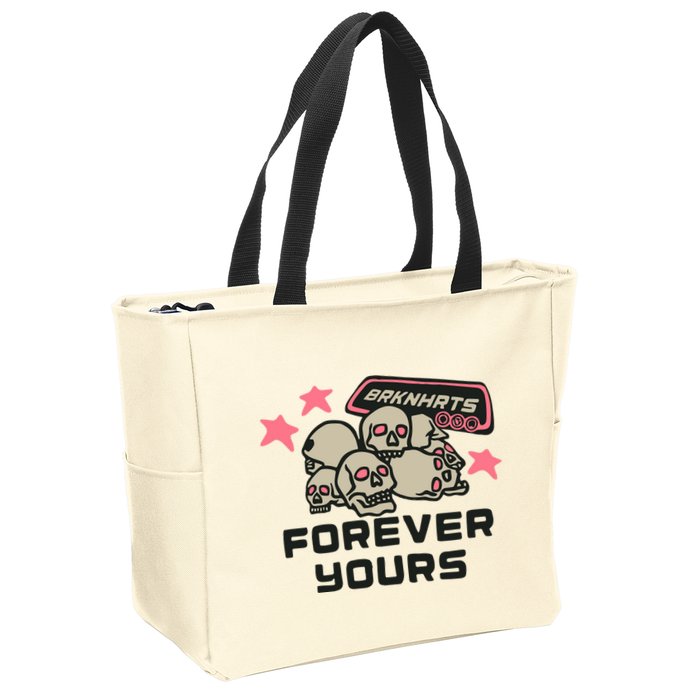 Broken Planet Brknhrts Forever Yours Zip Tote Bag