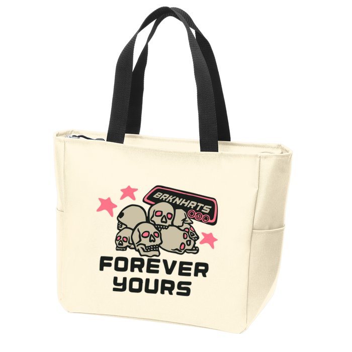Broken Planet Brknhrts Forever Yours Zip Tote Bag
