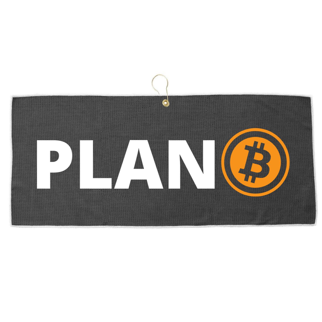 Bitcoin, Plan B, DeF,i BTFD, Bitcoin, HODL, Crypto Gift, Cryptocoin Large Microfiber Waffle Golf Towel