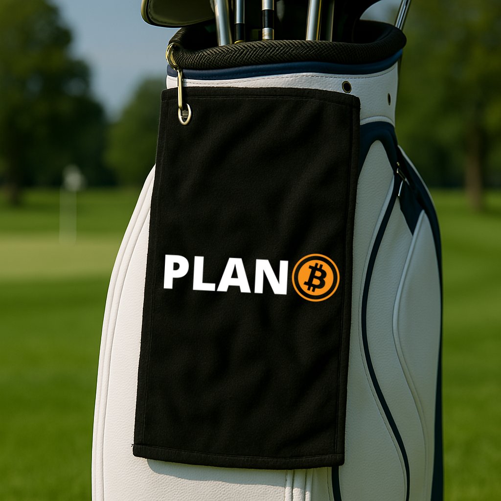 Bitcoin, Plan B, DeF,i BTFD, Bitcoin, HODL, Crypto Gift, Cryptocoin Golf Towel