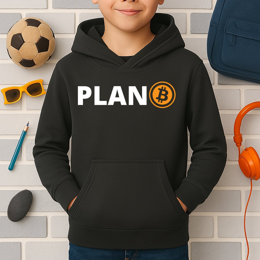 Bitcoin, Plan B, DeF,i BTFD, Bitcoin, HODL, Crypto Gift, Cryptocoin Kids Hoodie