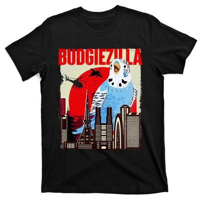 Budgiezilla Parakeet Budgie Budgerigar Bird Lover T-Shirt