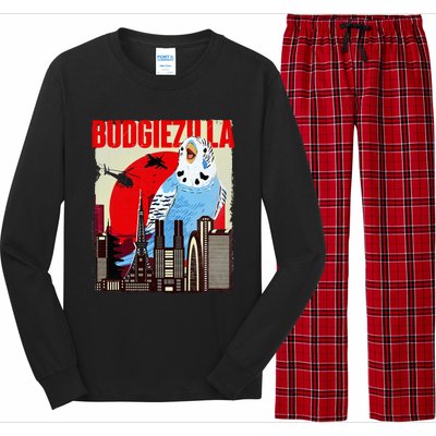 Budgiezilla Parakeet Budgie Budgerigar Bird Lover Long Sleeve Pajama Set