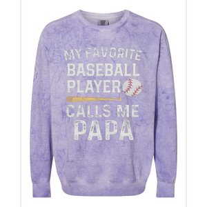 Baseball Papa Colorblast Crewneck Sweatshirt