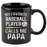 Baseball Papa 11oz C Handle Ceramic Mug