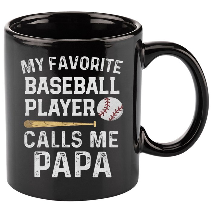 Baseball Papa 11oz C Handle Ceramic Mug