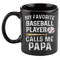 Baseball Papa 11oz C Handle Ceramic Mug