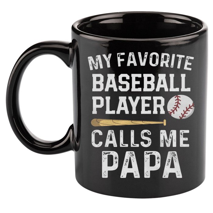 Baseball Papa 11oz C Handle Ceramic Mug