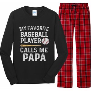 Baseball Papa Long Sleeve Pajama Set