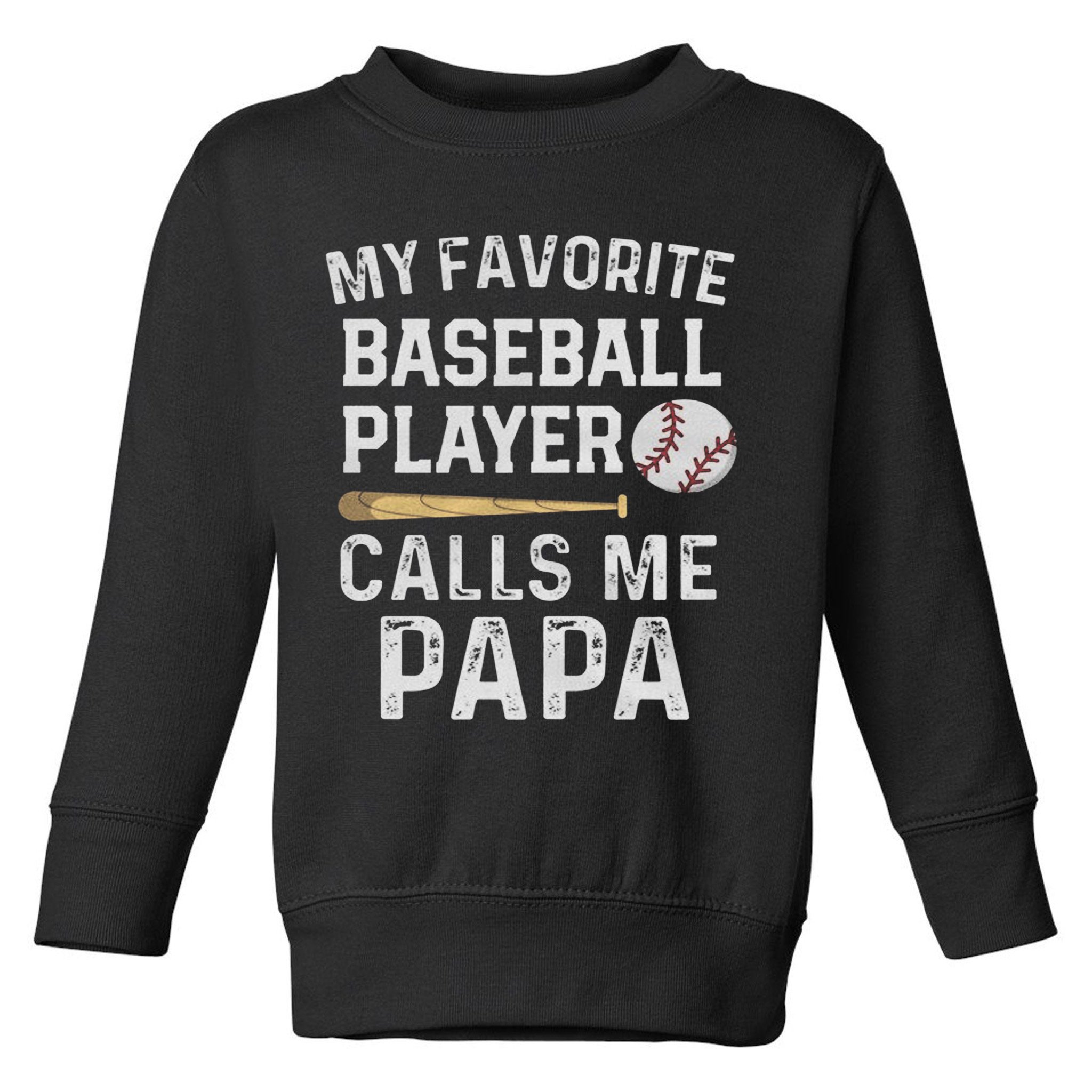 Baseball Papa Toddler Sweatshirt