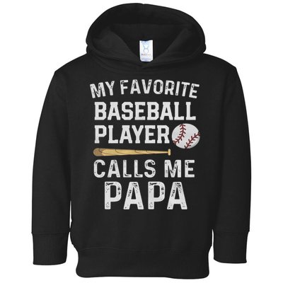 Baseball Papa Toddler Hoodie