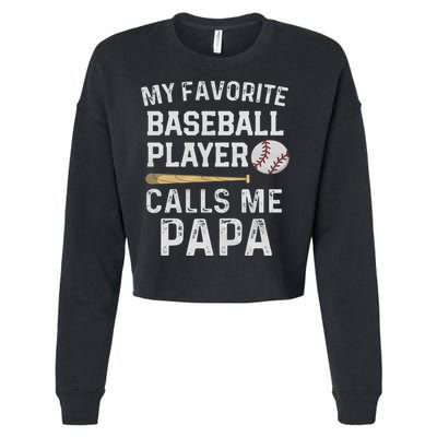 Baseball Papa Cropped Pullover Crew