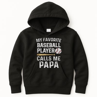 Baseball Papa Kids Hoodie