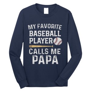 Baseball Papa Long Sleeve Shirt