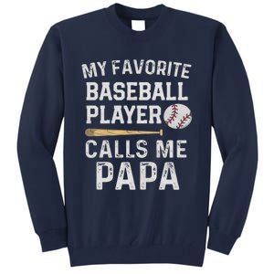 Baseball Papa Tall Sweatshirt