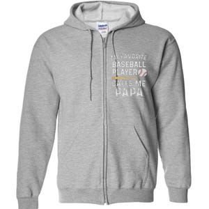 Baseball Papa Full Zip Hoodie