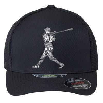 Baseball Player Batter Flexfit Unipanel Trucker Cap