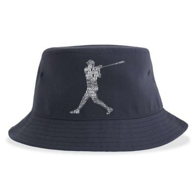 Baseball Player Batter Sustainable Bucket Hat