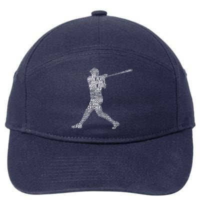 Baseball Player Batter 7-Panel Snapback Hat