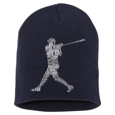 Baseball Player Batter Short Acrylic Beanie