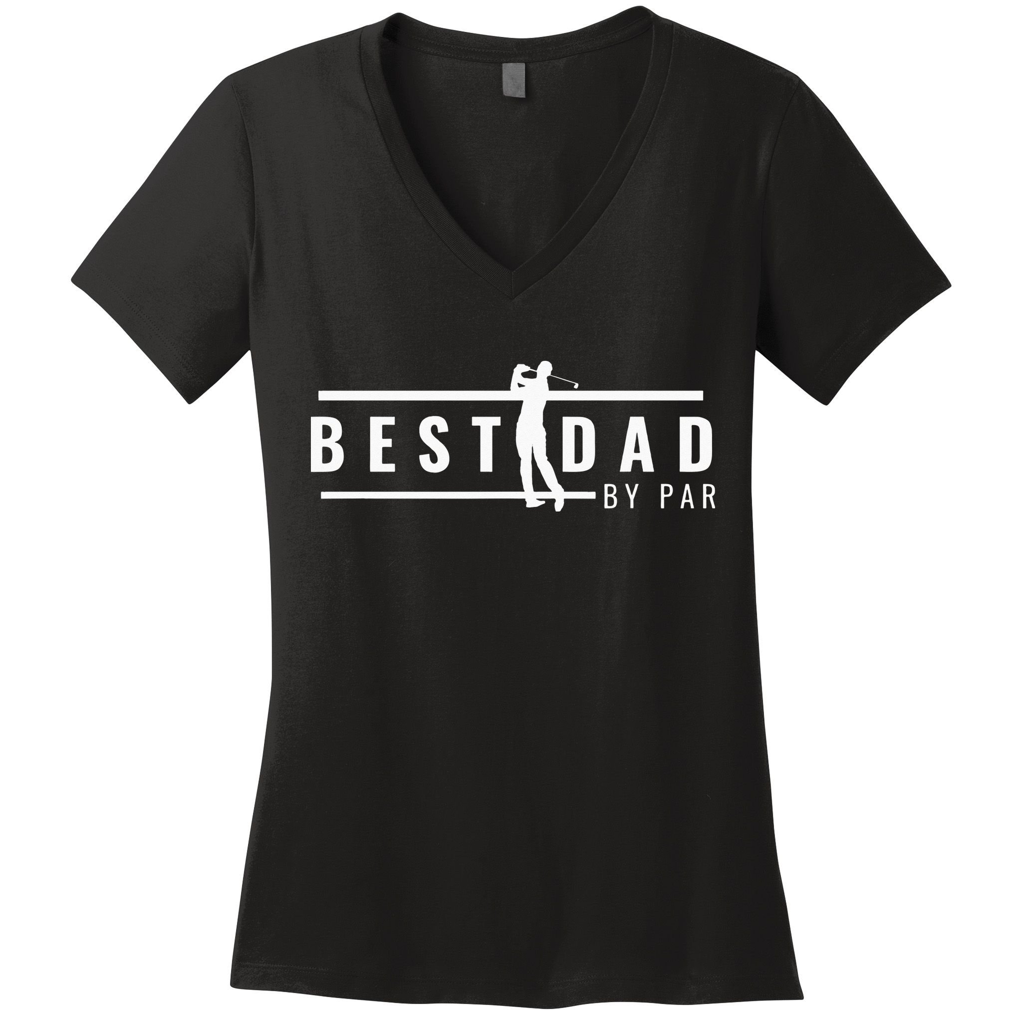 Best Papa By Par Father's Day Golf Gift Grandpa Women's V-Neck T-Shirt