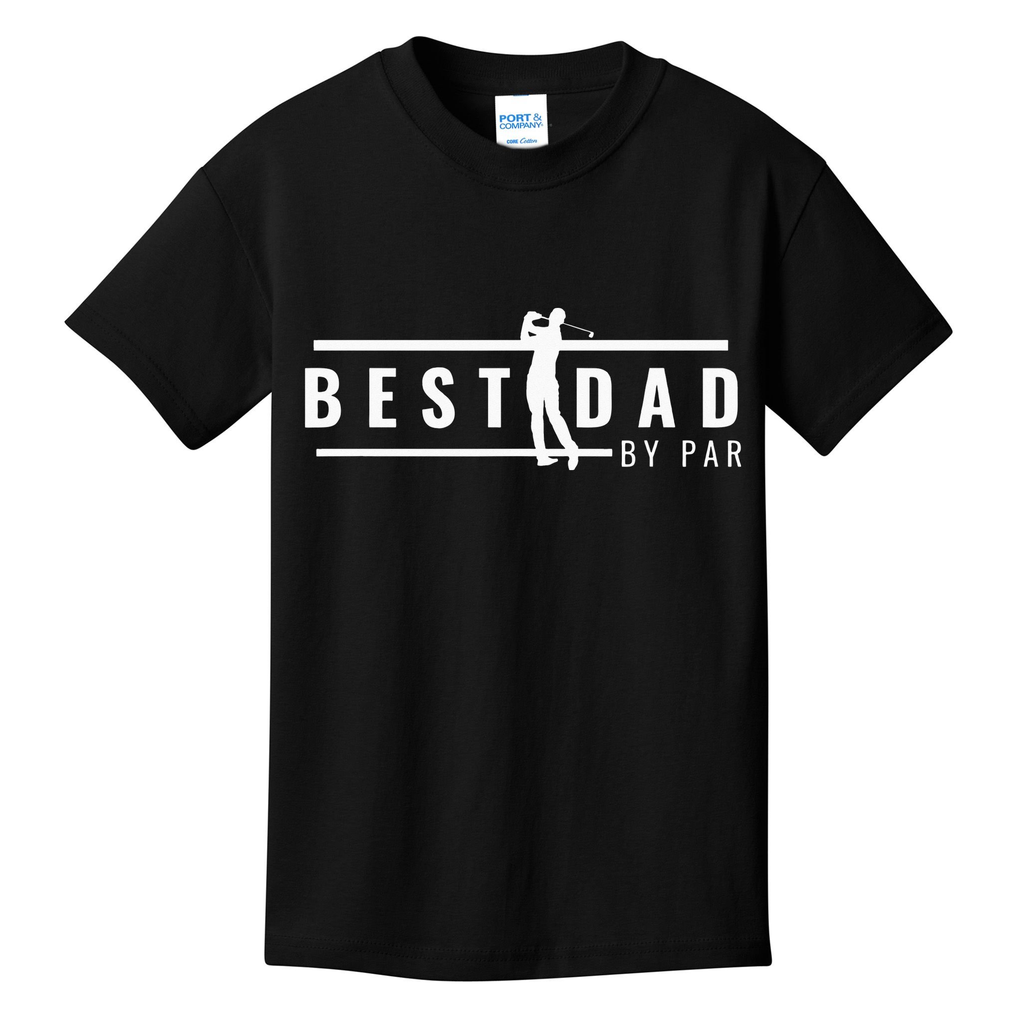 Best Papa By Par Father's Day Golf Gift Grandpa Kids T-Shirt