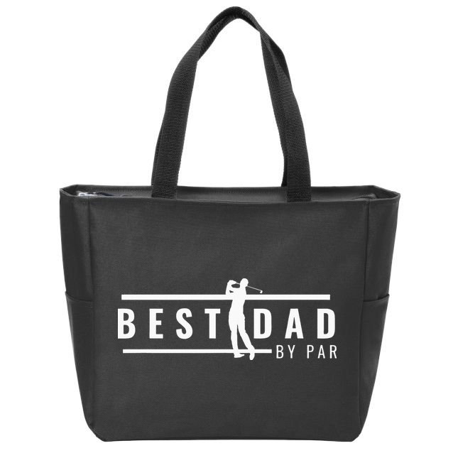 Best Papa By Par Father's Day Golf Gift Grandpa Zip Tote Bag