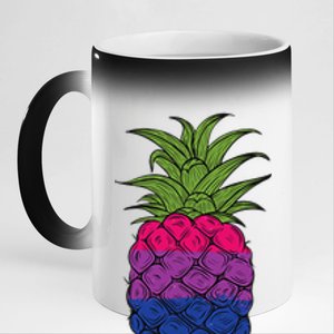 Bisexual Pineapple Bi Pride LGBTQ Pineapple Pride 11oz Black Color Changing Mug