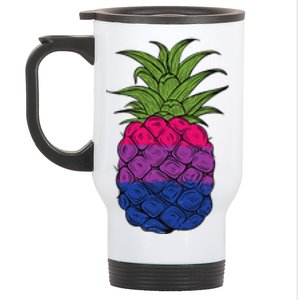 Bisexual Pineapple Bi Pride LGBTQ Pineapple Pride Stainless Steel Travel Mug