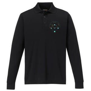 BASEBALL POSITIONS Performance Long Sleeve Polo