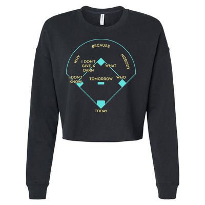 BASEBALL POSITIONS Cropped Pullover Crew