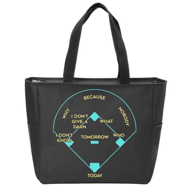 BASEBALL POSITIONS Zip Tote Bag