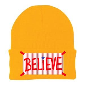 Believe Philadelphia Baseball Player Knit Cap Winter Beanie