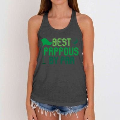 Best Pappous By Par Gifts For FatherS Day Women's Knotted Racerback Tank