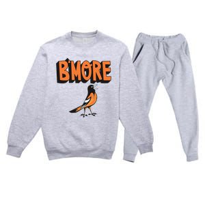 Baltimore Pride Bmore Maryland Md Premium Crewneck Sweatsuit Set