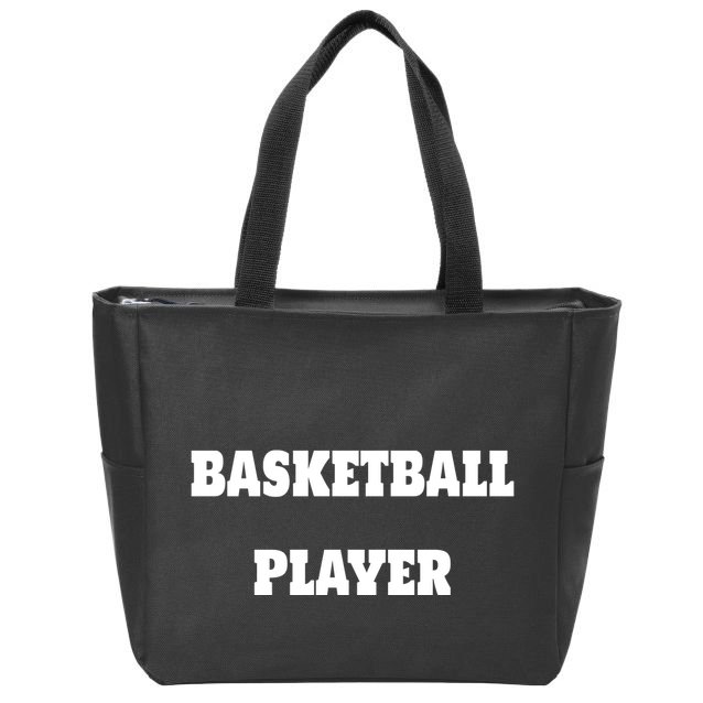 Basketball Player Zip Tote Bag