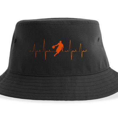 Basketball Player Basketballer Sports Heartbeat Sustainable Bucket Hat