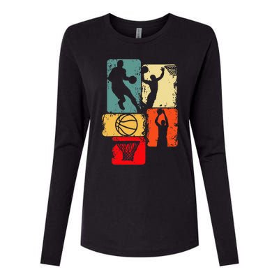 Basketball Player Womens Cotton Relaxed Long Sleeve T-Shirt