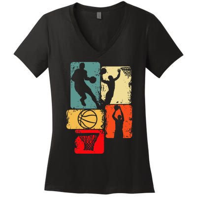 Basketball Player Women's V-Neck T-Shirt