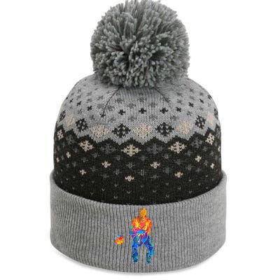 Basketball Player Basketballer Vintage Bball Graphic The Baniff Cuffed Pom Beanie