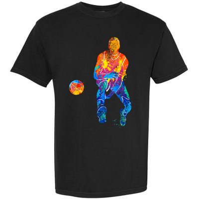 Basketball Player Basketballer Vintage Bball Graphic Garment-Dyed Heavyweight T-Shirt