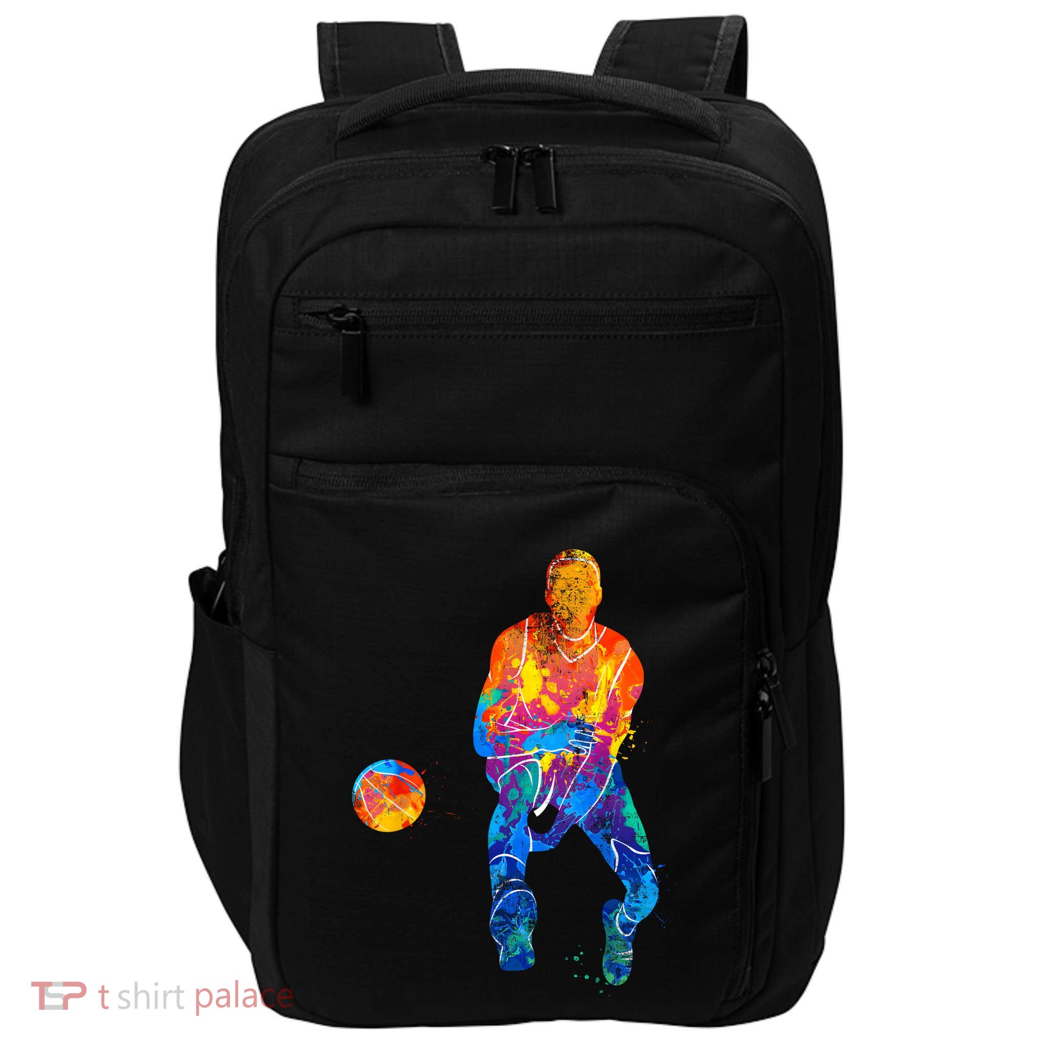 Basketball Player Basketballer Vintage Bball Graphic Impact Tech Backpack