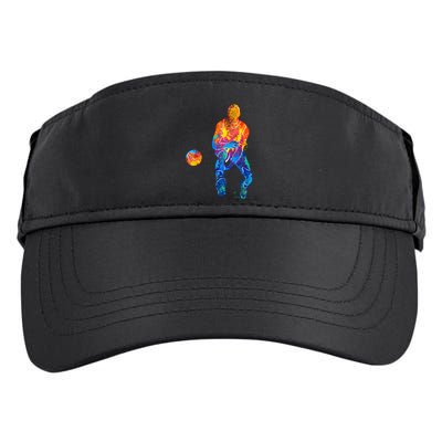 Basketball Player Basketballer Vintage Bball Graphic Adult Drive Performance Visor