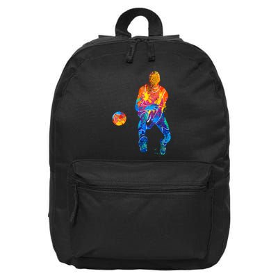Basketball Player Basketballer Vintage Bball Graphic 16 in Basic Backpack