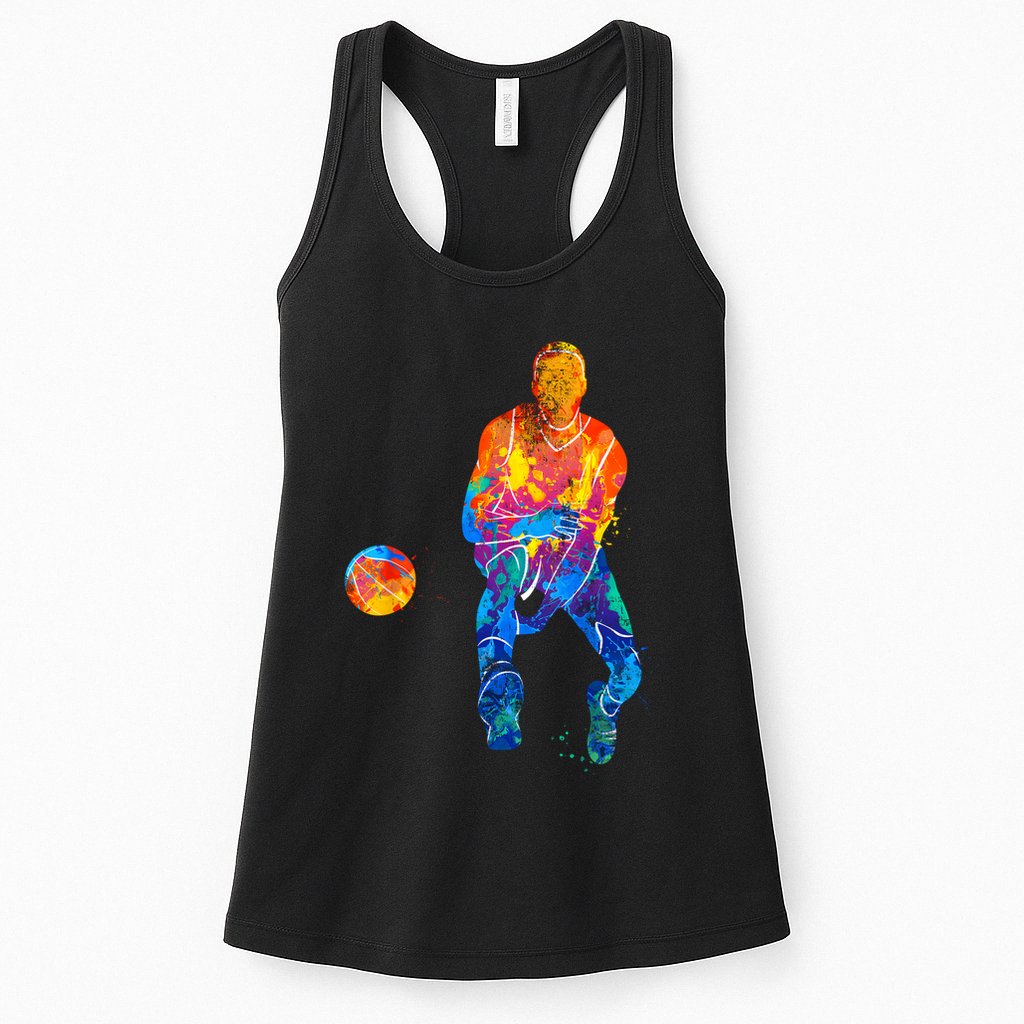 Basketball Player Basketballer Vintage Bball Graphic Womens Tank Top