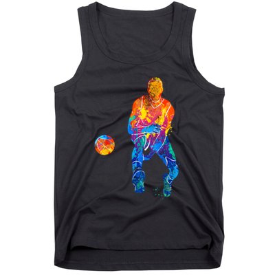 Basketball Player Basketballer Vintage Bball Graphic Tank Top