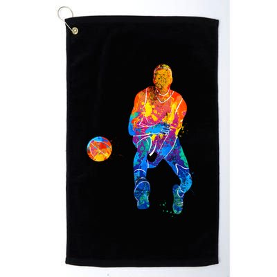 Basketball Player Basketballer Vintage Bball Graphic Golf Towel