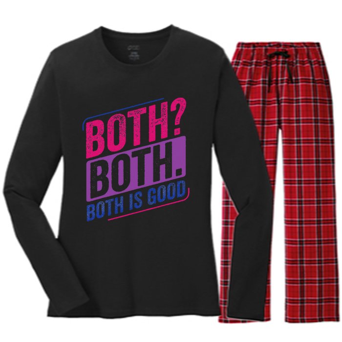 Bi Pride Bisexual Bisexuality Bi Flag Women's Long Sleeve Flannel Pajama Set 