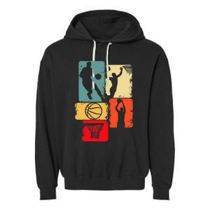 Basketball Player Boys Garment-Dyed Fleece Hoodie