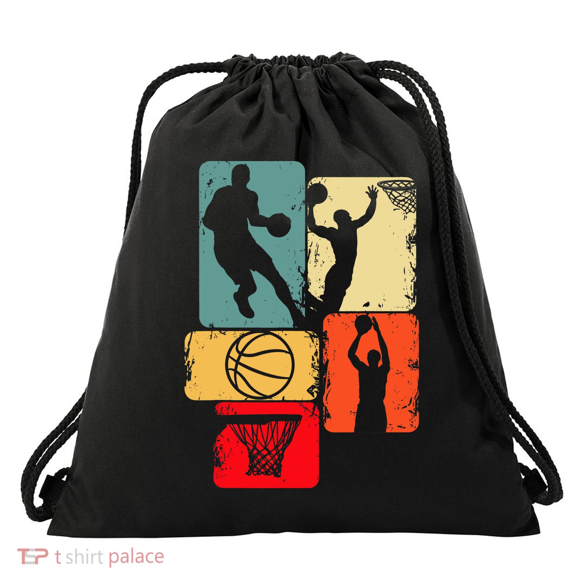 Basketball Player Boys Drawstring Bag